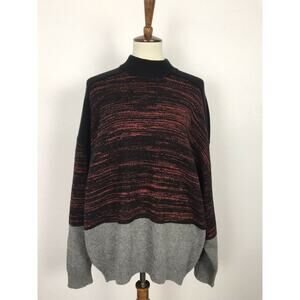 Alexander Wang Marbled Colorblock Pullover Sweater Wool Cashmere